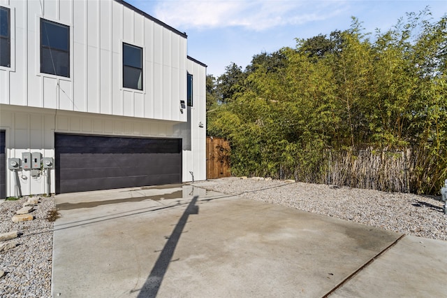 view of home's exterior featuring a garage