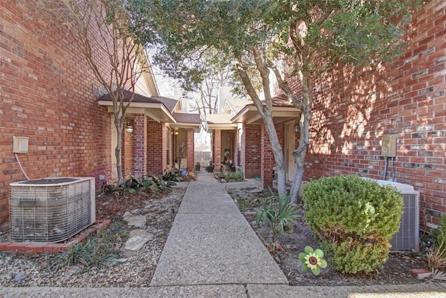 entrance to property with central AC unit