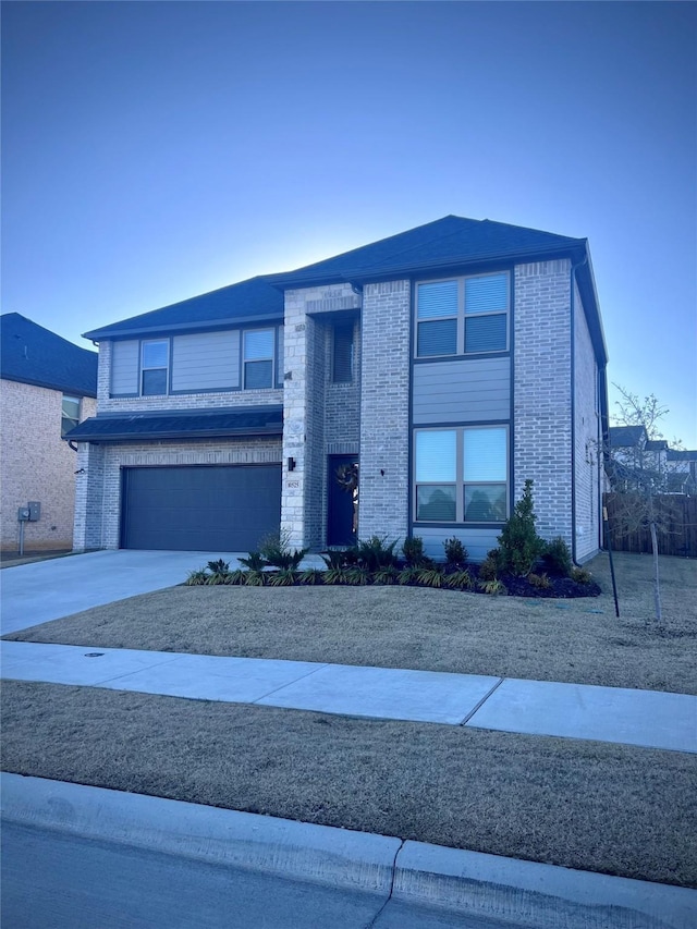 view of front of home featuring a garage