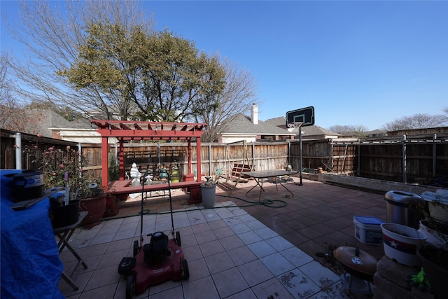 view of patio / terrace with a pergola