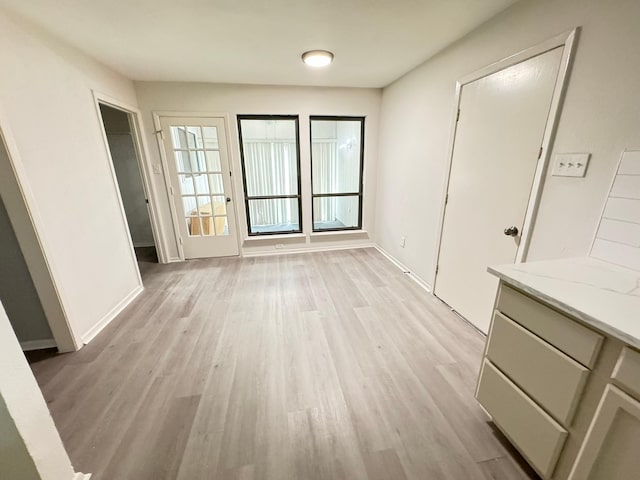 interior space featuring light hardwood / wood-style flooring