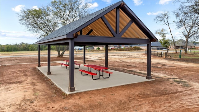 view of property's community with a gazebo