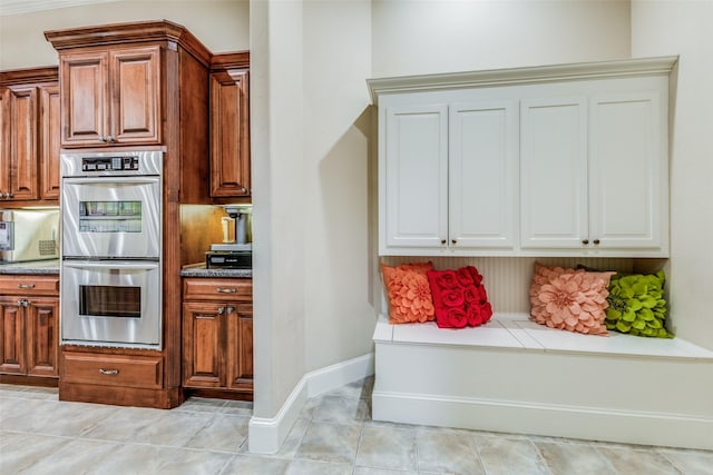 kitchen featuring stainless steel double oven