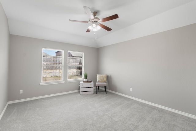 418 Rawhide Way, Princeton, TX 75407 - unfurnished room with carpet floors, ceiling fan, baseboards, and vaulted ceiling