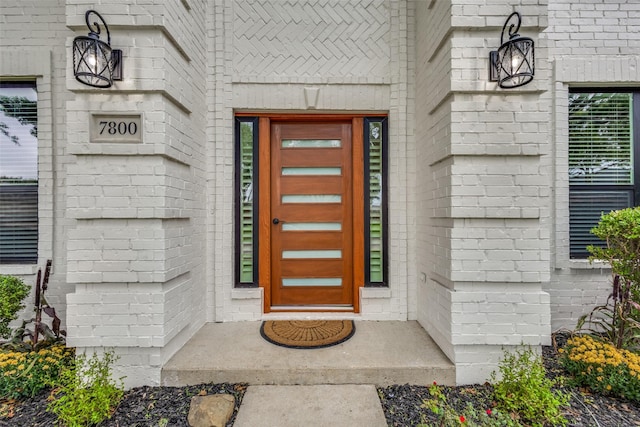 view of doorway to property