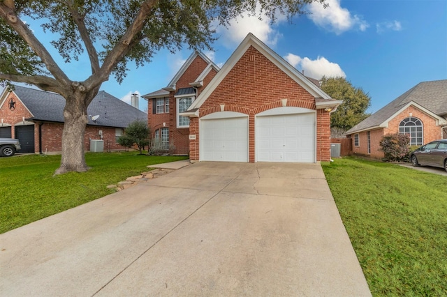 view of front property with a front lawn