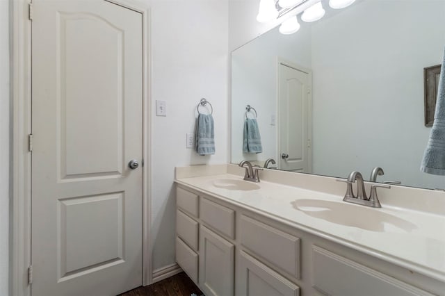 bathroom with vanity