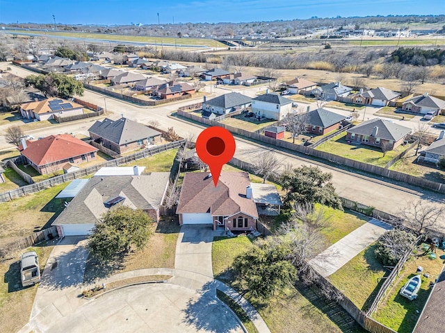 birds eye view of property featuring a residential view