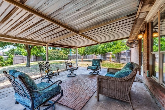 view of patio / terrace with a fenced backyard