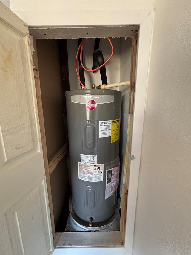 utilities featuring electric water heater