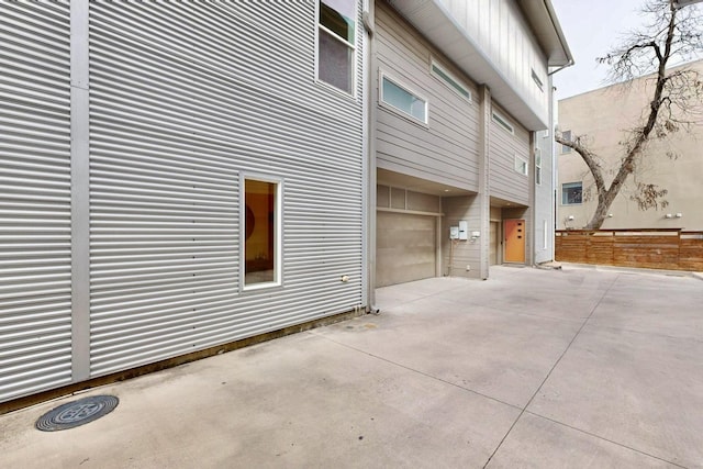 view of home's exterior with a patio area