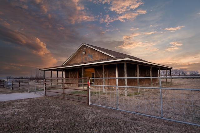 view of horse barn