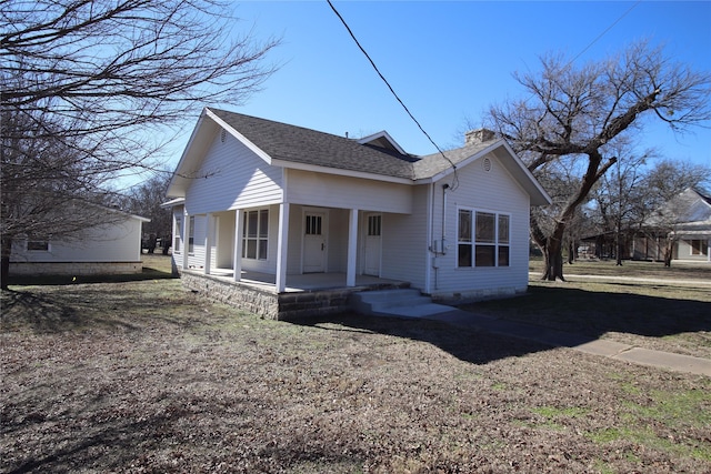 exterior space featuring covered porch