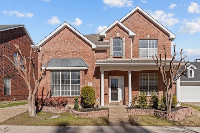 view of property featuring a garage