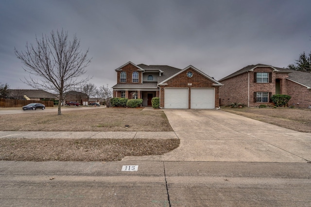 view of property with a garage