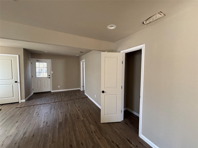 interior space featuring dark hardwood / wood-style flooring