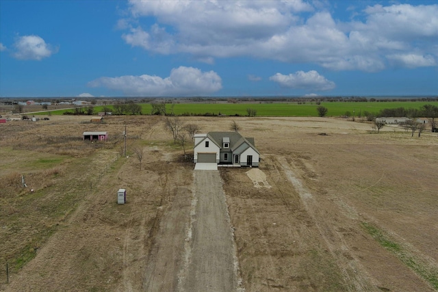 bird's eye view featuring a rural view