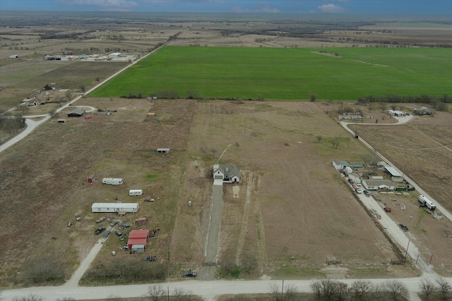 aerial view with a rural view