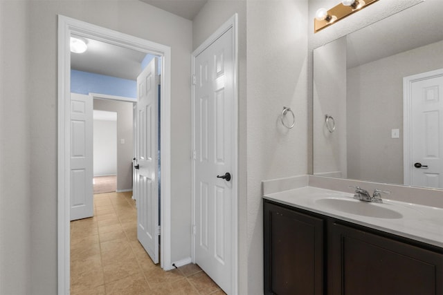 bathroom featuring vanity and tile patterned floors