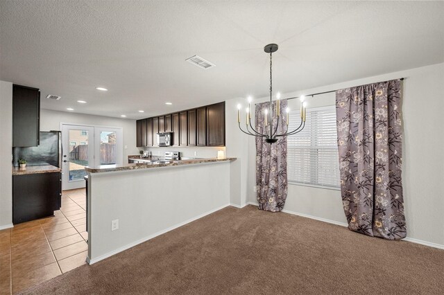 unfurnished living room with light carpet