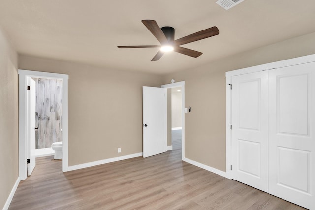 3482 Bandera Rd, Fort Worth, TX 76116 - unfurnished bedroom featuring light wood-style flooring, baseboards, and a closet