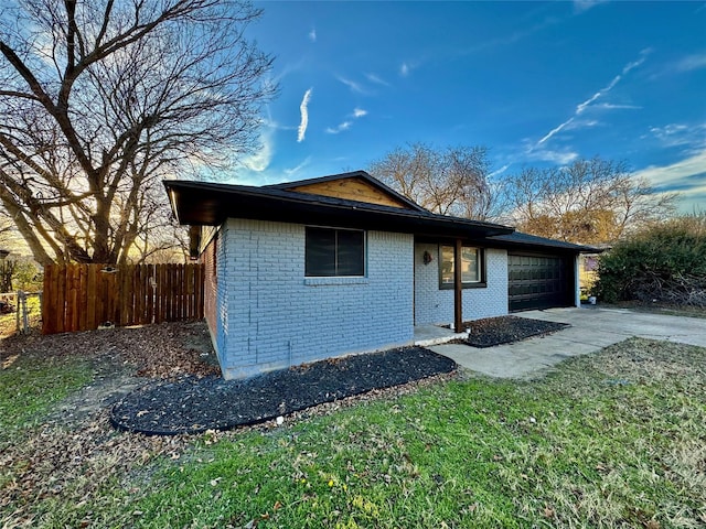 3482 Bandera Rd, Fort Worth, TX 76116 - view of front of property featuring a garage, concrete driveway, and brick siding