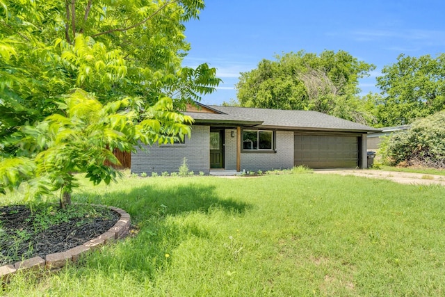 3482 Bandera Rd, Fort Worth, TX 76116 - view of front of property featuring a garage, brick siding, and concrete driveway