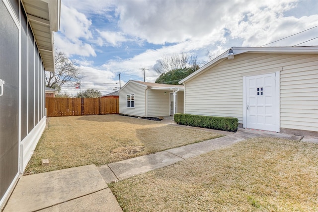 exterior space with a lawn