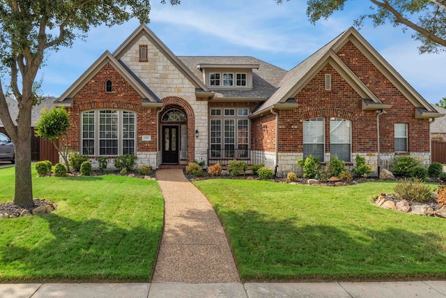 view of front of property with a front yard