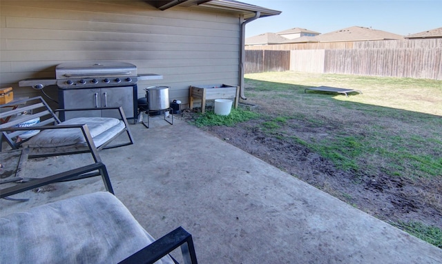 view of patio / terrace featuring area for grilling