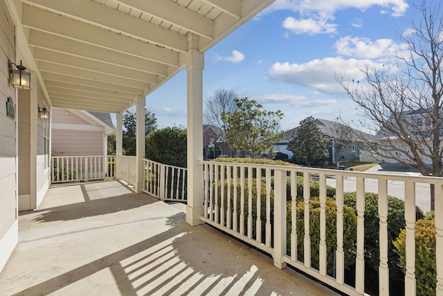 balcony with a porch