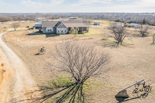 bird's eye view featuring a rural view