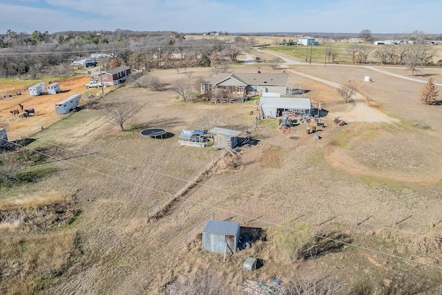 aerial view with a rural view