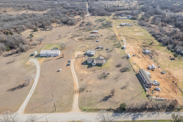 aerial view featuring a rural view