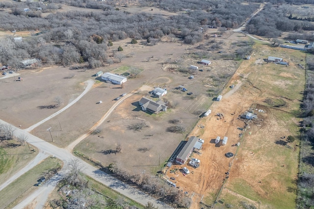 drone / aerial view featuring a rural view