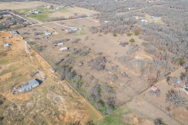 aerial view with a rural view