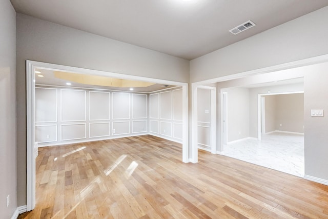 interior space featuring light hardwood / wood-style floors