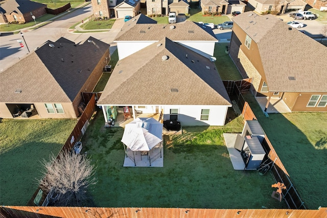 aerial view featuring a residential view