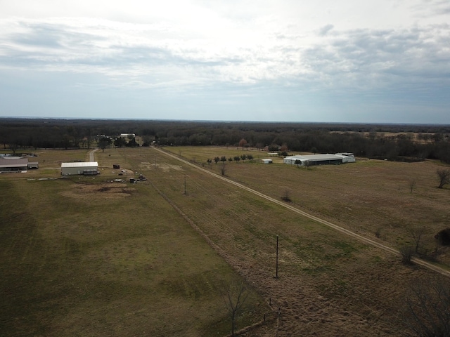 aerial view with a rural view