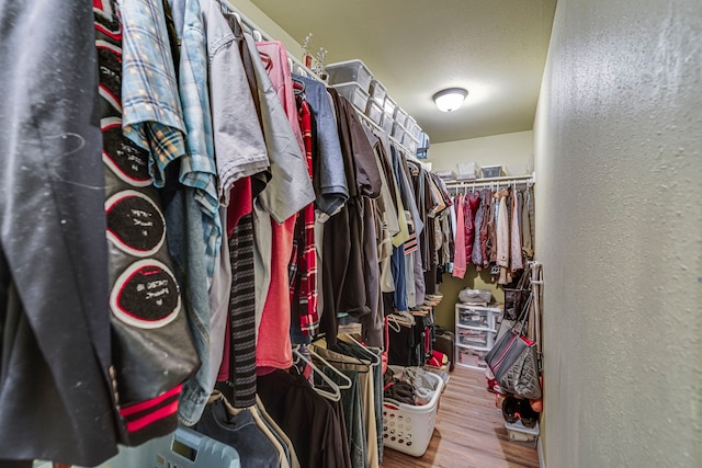 spacious closet featuring wood-type flooring