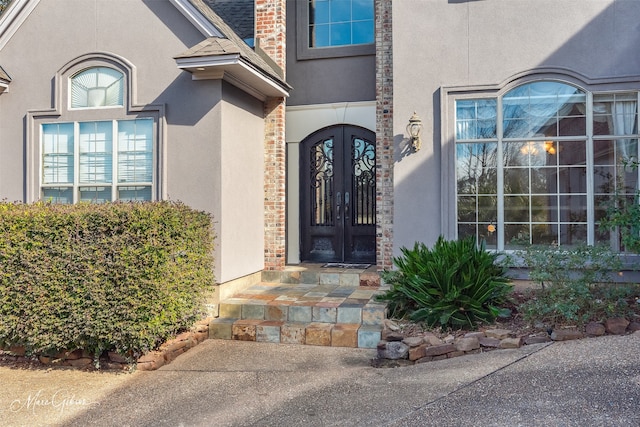 entrance to property with french doors