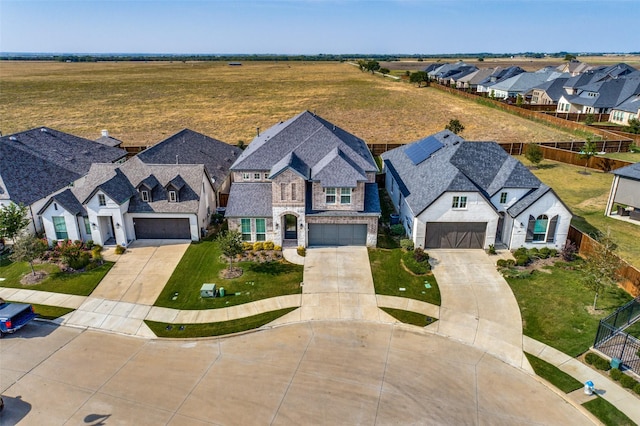 bird's eye view with a residential view