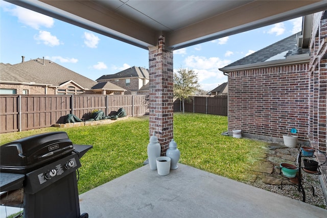 view of patio featuring grilling area