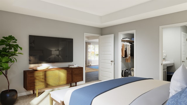 5041 Wellborn Rd, Fort Worth, TX 76036 - bedroom featuring carpet, ensuite bathroom, and baseboards