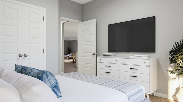 5041 Wellborn Rd, Fort Worth, TX 76036 - bedroom with baseboards and a closet