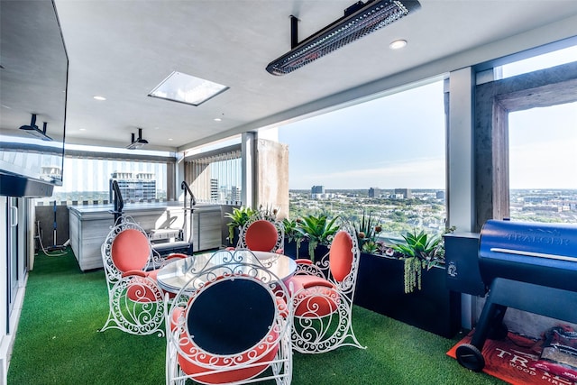 view of patio with ceiling fan