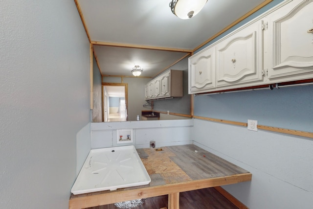 kitchen with white cabinetry