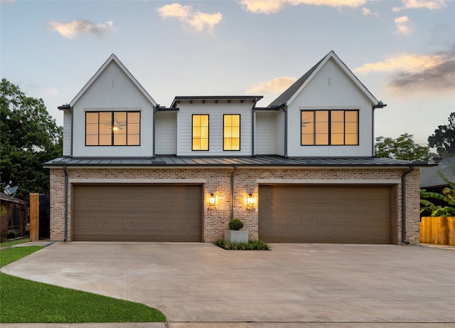 view of front of house featuring a garage