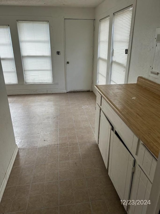 interior space with white cabinets