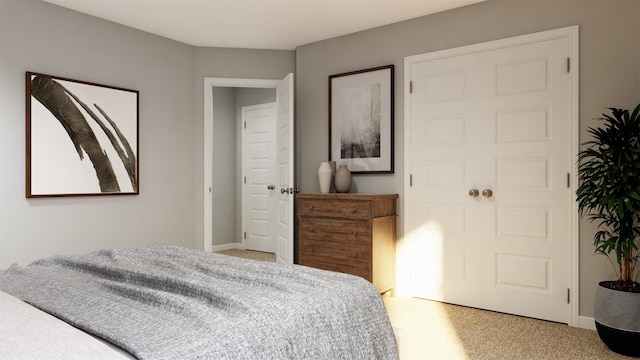 view of carpeted bedroom